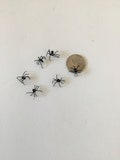 Miniature Wire Black Widow Spiders Handmade Halloween Dollhouse Decor
