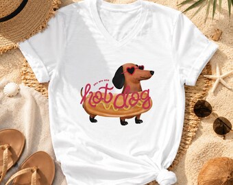 Hot Dog Shirt, Dachshund T-Shirt, Summer Wiener Dog Shirt, Sausage Dog Gift, Youth T-Shirt, Baby Bodysuit