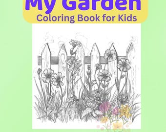 Garden Coloring Book for Kids – Nature, Animals & Flowers (PDF Pattern)