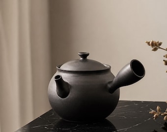 Hira-Kyusu Teapot - Traditional Japanese Ceramic Tokoname Ware