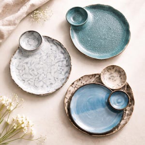 Irregular Japanese Ceramic Plate – Vintage Style Sushi & Appetizer Serving Plate