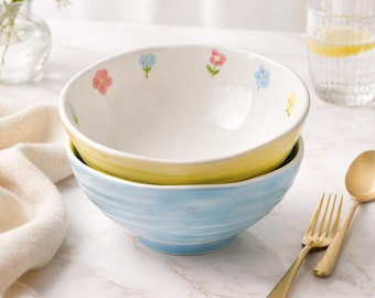 Large Ceramic Ramen Bowl • Japanese Noodle Soup Tableware