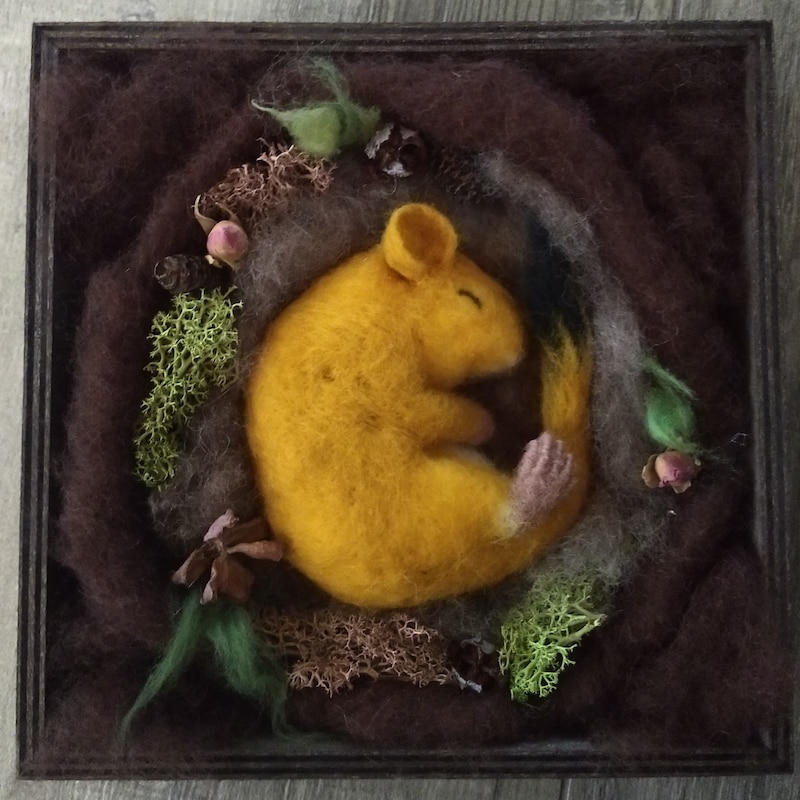 Sleep Pattern Mouse Sleeping Mouse Felted - Etsy