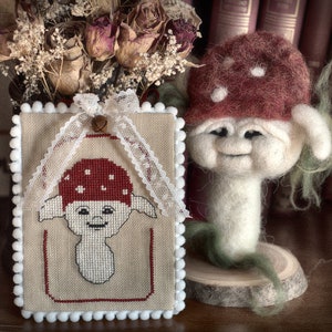 Baby Mushroom by TheWitchyStitchyRabbit  PDF Halloween Cross Stitch Pattern