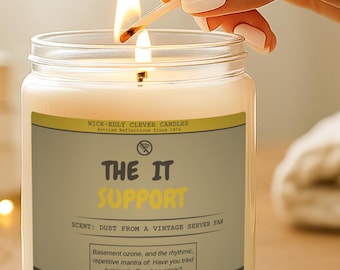 Lustig IT Support Kerze Computer Tech Reparatur Service Schreibtisch Büro Dekor Freundschaft Bestie Geburtstag