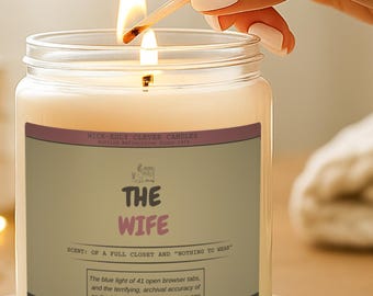 Vela divertida para celebrar el aniversario de la otra mitad de tu esposa, regalo humorístico para su cumpleañera.