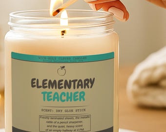 Vela de soja con mecha de algodón perfumada para agradecimiento a maestros de primaria, amistad, mejor amiga, compañero de trabajo, cumpleaños