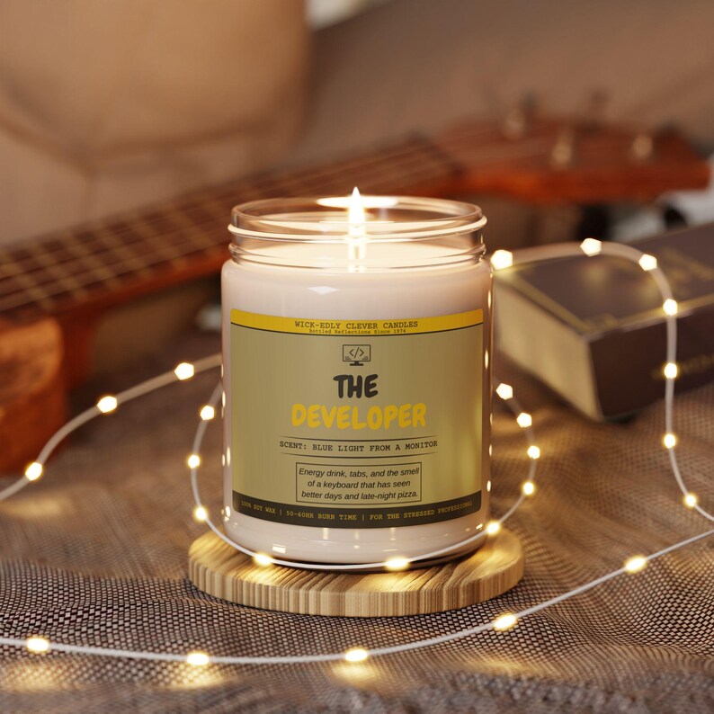 Lustige Kerze für Software Entwickler Programmierer Geschenk Coding Computer Science Soja Wachs Baumwolldocht Bild 16