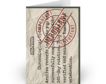 Alles Gute zum Geburtstag Schreibmaschine Dokument mit Wichtiger Briefmarke Grußkarte