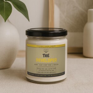 Lustige Kerze für Software Entwickler Programmierer Geschenk Coding Computer Science Soja Wachs Baumwolldocht Bild 11