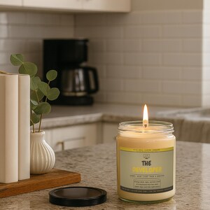 Lustige Kerze für Software Entwickler Programmierer Geschenk Coding Computer Science Soja Wachs Baumwolldocht Bild 10