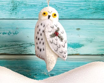 Felt Bird Ornament Pattern PDF Ollie Owl Download Christmas