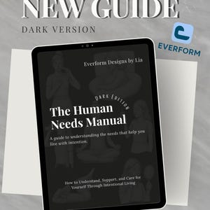 The Human Needs Manual | Self Care Guide PDF | Wellness eBook | Mental Health & Personal Growth Digital Download | Human Maintenance Guide