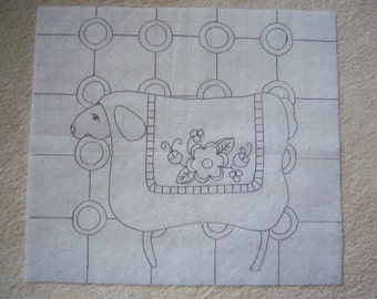 Primitive Rug Hooking Pattern-Summer Sheep