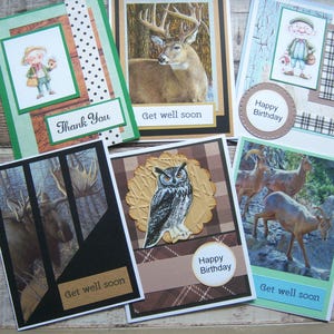 Handmade Masculine Greeting Card-Variety Pack
