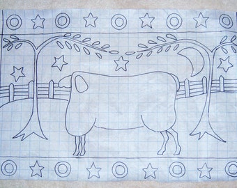 Primitive Rug Hooking Pattern-Sheep#113