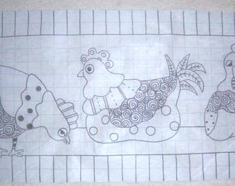 Rug Hooking Pattern -Hen House
