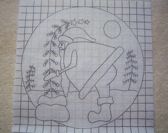 Primitive Rug Hooking Pattern-Oh Christmas Tree