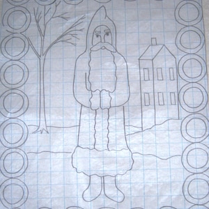 Belsnickle Primitive Rug Hooking Pattern