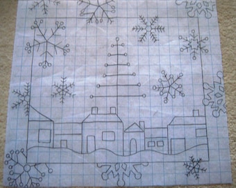 Snowtown-Primitive Rug Hooking Pattern