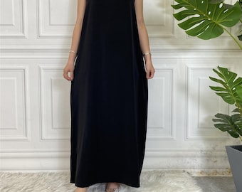Soft Nida Abaya Slip Dress | Modest Layering Underdress