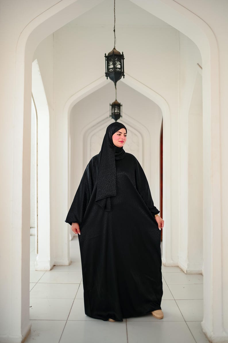 Farida Satin Prayer Dress - Luxury Full-length Isdal, Modest Prayer ...