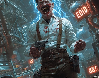 COD Zombies Richtofen Maniacal Lab 5-Pack | 4K Cyberpunk Phone Wallpapers | Digital Download