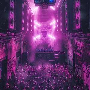 Cyberpunk Underground Rave 4K Wallpaper Pack – Neon Sewer Party Mobile pack