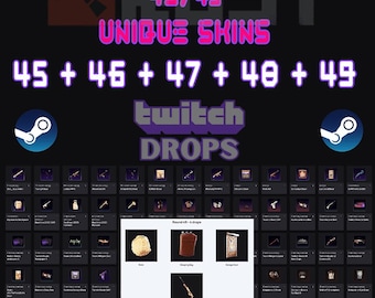 Rust Twitch Drops | 45 Skins | 45 + 46 + 47 + 48 + 49 Rounds Steam |Fast Delivery