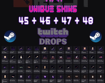 Rust Twitch Drops | 41 Skins | 45 + 46 + 47 + 48 Rounds Steam |Fast Delivery