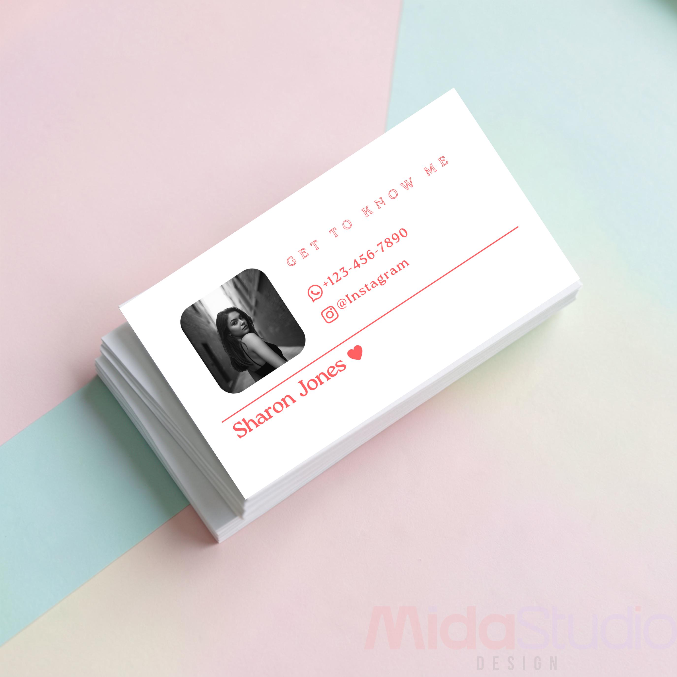 Funny Dating Business Card,flirty Mini Love Invite,editable Template ...
