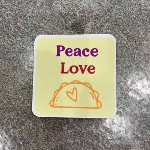 Peace Love Tacos sticker