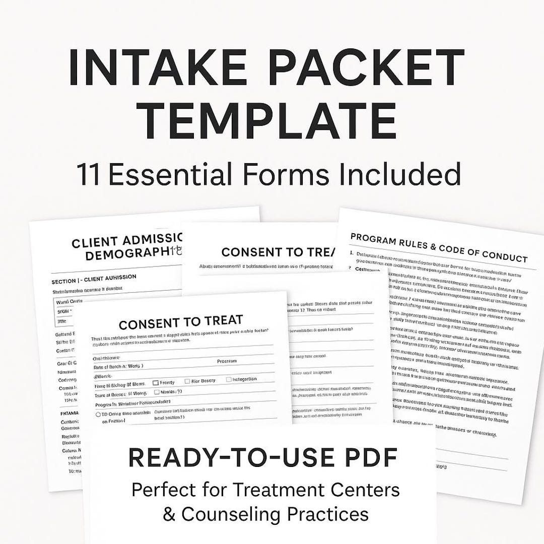Spectrum Intake Form Treatment Center Intake Packet Template | Admission Forms (PDF) - Etsy