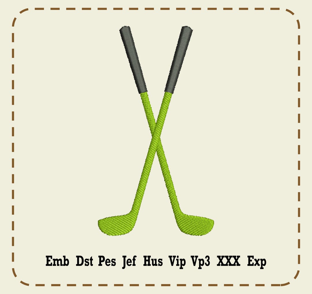 Jef Frame Golf Club Monogram Frame PES DST JEF ++ Machine Embroidery Design, 5 ...