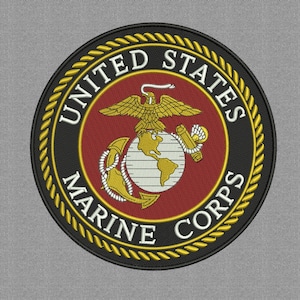 USMC Military Seal Embroidery Design: 8 Sizes (Digital Download)