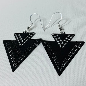 Black Triangle/Geometric Stylish Dangle Earrings