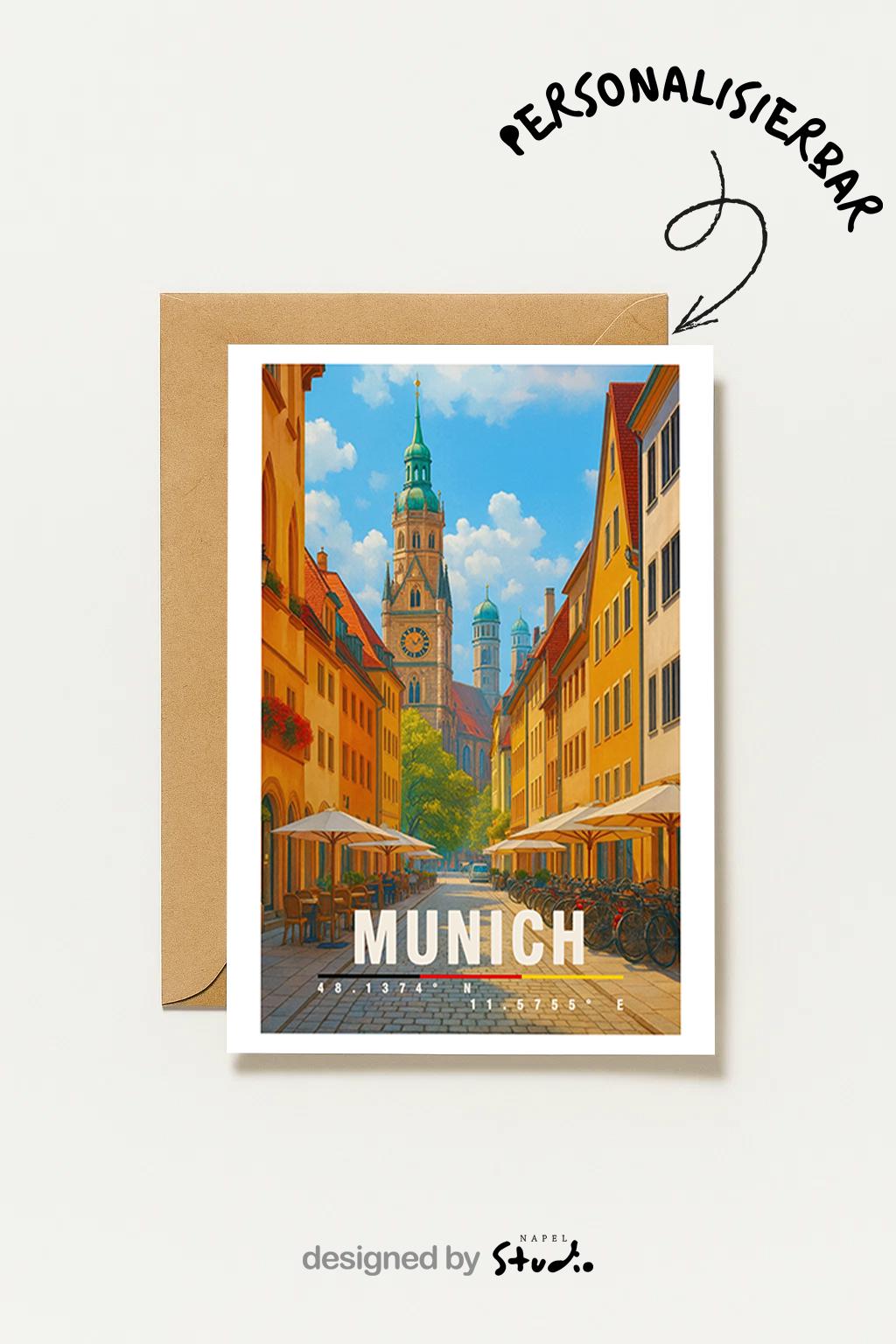 Carte Postale Munich 1972 - Marienplatz, Hôtel De Ville, Frauenkirche