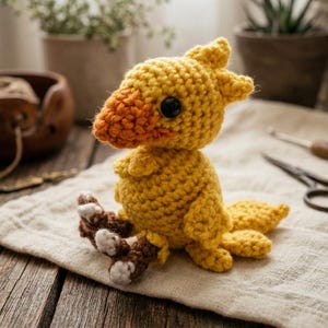 Chocobo Crochet Pattern PDF | Yellow Bird Amigurumi | Fan-Inspired Chicken crochet | Digital Download