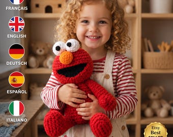 Inspired Elmo Crochet Pattern | Sesame Streets Amigurumi (PDF Download)