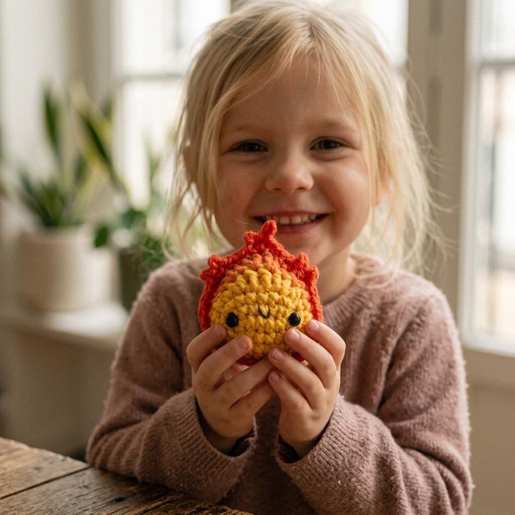Little Flame Spirit Calcifer Amigurumi