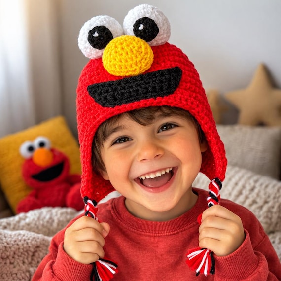 9 Elmo Crochet Patterns 4 Elmo Crochet Pattern Hat Red Monster Beanie Elmo