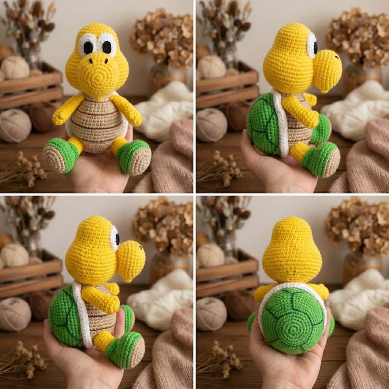 Koopa Shell Pattern Koopa Troopa Crochet Pattern PDF | Mario Crochet Gaming Turtle ...