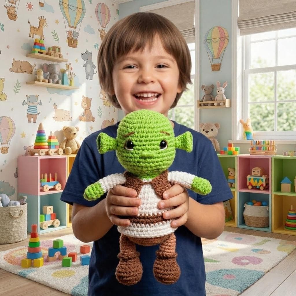 Shrek Theme Pattern Shrek Crochet Pattern – Lovable Ogre Amigurumi Pattern PDF (digital ...