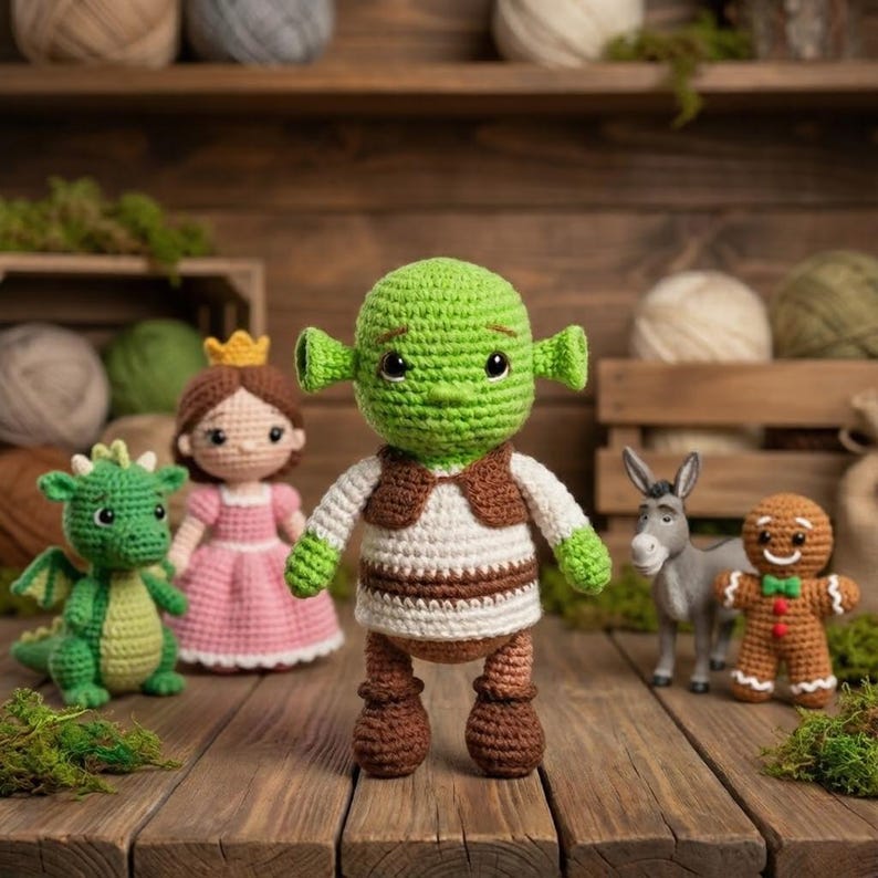 Shrek Crochet Pattern – Lovable Ogre Amigurumi Pattern PDF (digital ...