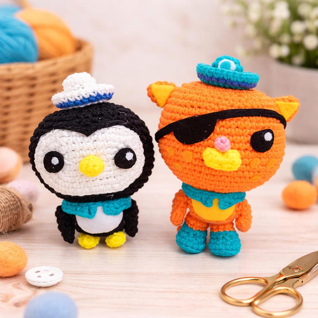 3in1 Octonauts Crochet Pattern PDF | Barnacles Kwazii Peso Amigurumi ...