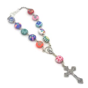 Clay Floral Car Rosary