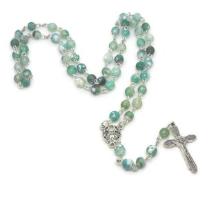 Bright Green Stone Rosary