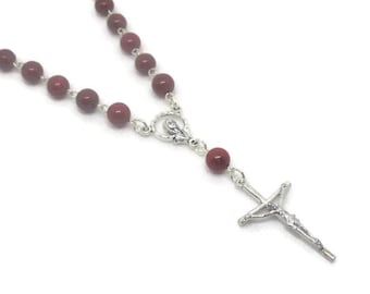 Large Red Jasper Car Rosary