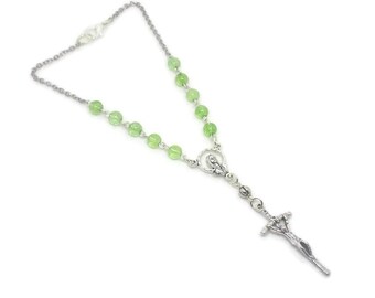 Green Quartz Car Rosary