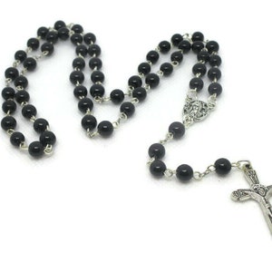 Black Glass Rosary